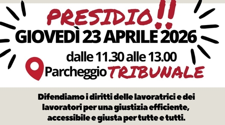 Presidio della Fp Cgil davanti al tribunale di Ravenna. Appuntamento giovedì 23 aprile dalle 11,30 alle 13