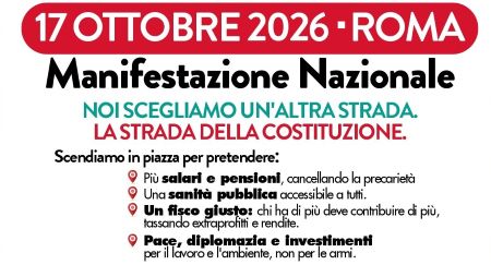 Torna la Via Maestra, insieme per cambiare l’Italia. In piazza a Roma, il 17 ottobre, per salari, sanità, scuola, fisco, ambiente, pace e democrazia