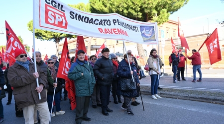 Manifestazione nazionale delle pensionate e dei pensionati dello Spi Cgil. Folta delegazione ravennate a Roma il 15 dicembre