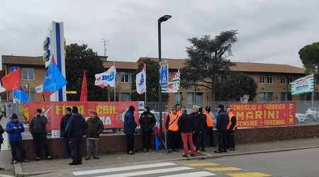 Nuova ondata di scioperi di Fim Cisl, Fiom Cgil e Uilm Uil nelle oltre 400 aziende metalmeccaniche del territorio ravennate