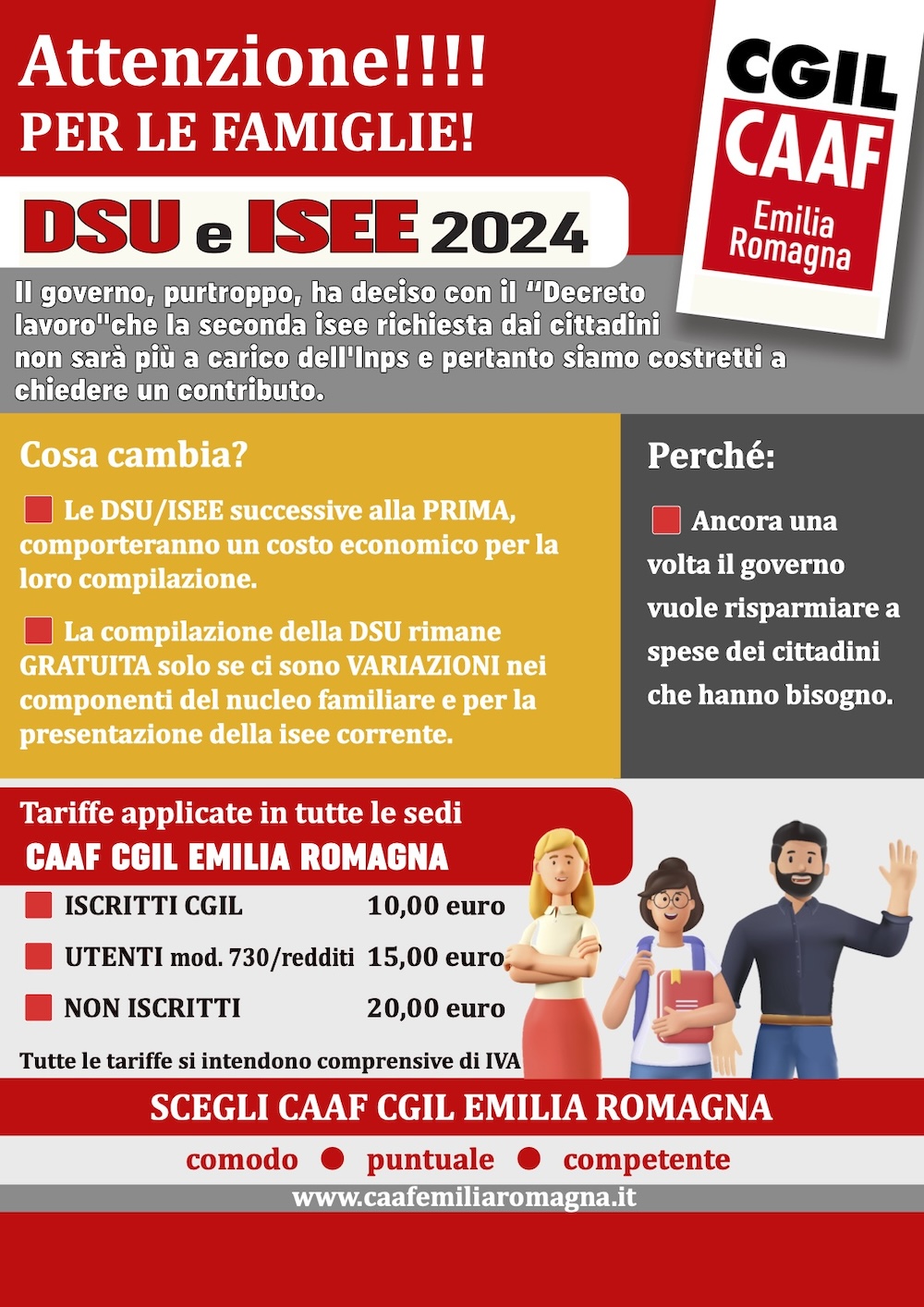 2024 DSU ISEE tariffe CAAF CGIL ER