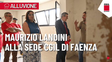 Landini visita la sede di Faenza alluvionata